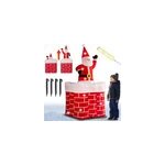 Père noël cheminée gonflable lumineux 178cm Père noël cheminée gonflable lumineux 178cm