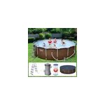 Piscine �~ 427x107 avec pompe � filtre �chelle cartouche b�che