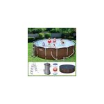 Piscine �~ 427x107 avec pompe � filtre �chelle cartouche b�che