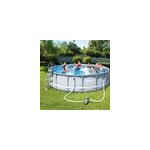Piscine power steel ; � �~488 avec pompe cartouche de filtre b�che ;