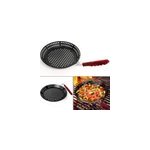 Po�le barbecue grill antiadh�sive - manche amovible en bois - �~ 32cm