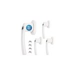 Poigne de fentre blanche verrouillable 4 pcs