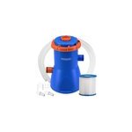 Pompe de filtration de piscine mzp40 bleu / orange 3400 l / h incl 11 filtres
