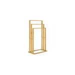 Porte - serviettes en bambou sur pied avec 3 barres