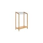 Porte - serviettes en bambou sur pied avec 3 barres en inox