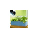 Pot de fleurs 6 l - bac � fleurs avec 3 cases - plantation jardin balcon bleu