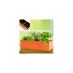 Pot de fleurs 6 l - bac � fleurs avec 3 cases - plantation jardin balcon orange