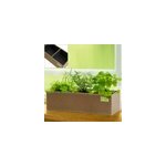 Pot de fleurs 6 l - bac � fleurs avec 3 cases - plantation jardin balcon taupe