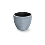 Pot de fleurs rainures gris plastique 40x32cm