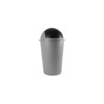 Poubelle 50l grise 68 x 40cm avec couvercle basculant