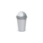 Poubelle argent / gris plastique 50l
