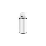 Poubelle automatique blanc 30 litres en acier inox