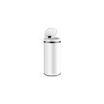 Poubelle automatique blanc 48 litres en acier inoxydable