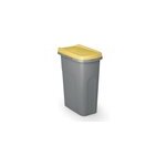 Poubelle gris / jaune plastique 25l Poubelle gris / jaune plastique 25l