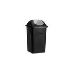 Poubelle noir et gris 60 litres avec couvercle