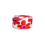 Pouf poire sit&joy 55x35cm - si�ge pour enfant tabouret orange rose � fleurs