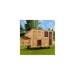 Poulailler mobile sur roues 223x152x118 cm abri poules avec 2 pondoirs nichoirs