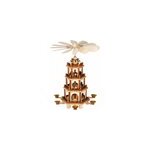Pyramide de noël en bois 6 bougeoirs - brun Pyramide de noël en bois 6 bougeoirs - brun