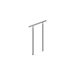 Rampe d'escalier 80cm acier