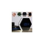 R�veil 3en1 miroir lumi�re de nuit affichage de la temp�rature horloge digitale