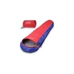 Sac de couchage bleu / rouge 700g 2 fermetures poids plume