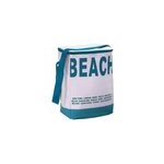 Sac isotherme beige / bleu 20 l bandouli�re r�frig�rant