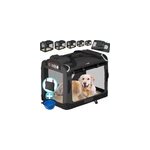 Sac de transport pour chien anthracite xl 82x56x58cm pliable