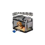 Sac de transport pour chien gris l 70x52x50cm pliable