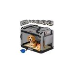 Sac de transport pour chien gris l 70x52x50cm pliable