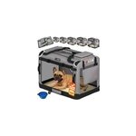 Sac de transport pour chien gris m 60x42x44cm pliable