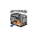 Sac de transport pour chien gris m 60x42x44cm pliable