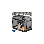 Sac de transport pour chien gris xl 82x56x58cm pliable