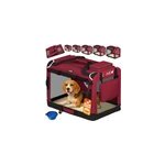 Sac de transport pour chien rouge l 70x52x50cm pliable