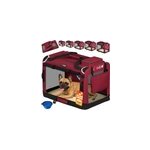 Sac de transport pour chien rouge m 60x42x44cm pliable