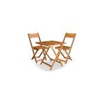 Salon de balcon pliable en bois 2 + 1