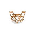 Salon de balcon pliable en bois 2 + 1