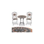 Salon de balcon terracotta en mosa�que 2 + 1