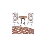 Salon de jardin de balcon gernika en mosa�que terracotta