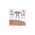 Salon de jardin de balcon roma en mosa�que 2 + 1