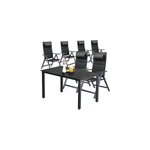 Salon de jardin bern premium 7pcs anthracite alu