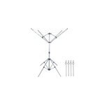 S�choir � linge parapluie pliant 4 bras 4 pieds aluminium