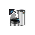 Sensor poubelle argent acier inoxydable 50 litres
