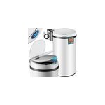 Sensor poubelle blanc inox 30 litres