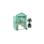 Serre avec b�che plastique verte 186x120x190cm plantation l�gumes potager jardin