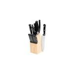 Set 14 couteaux avec bloc en bois - couper - cuisine pain viande �plucheur chef