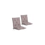 Set de 2 coussins cr�me chin� pour chaise avec dossier