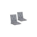 Set de 2 coussins gris chin pour chaise avec dossier