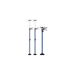 Set de 2 étai de porte en acier 115 - 290cm max 30kg Set de 2 étai de porte en acier 115 - 290cm max 30kg