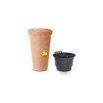 Set de 2 pots de fleurs en terre cuite 63x40cm