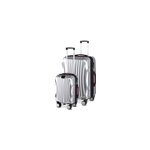 Set de 2 valises m / xl argent rigides ikarus roulettes